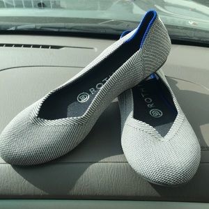 Heather Grey Flat with Lilac Stripe